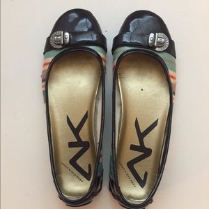 Striped Anne Klein flats *WEEKEND SALE*